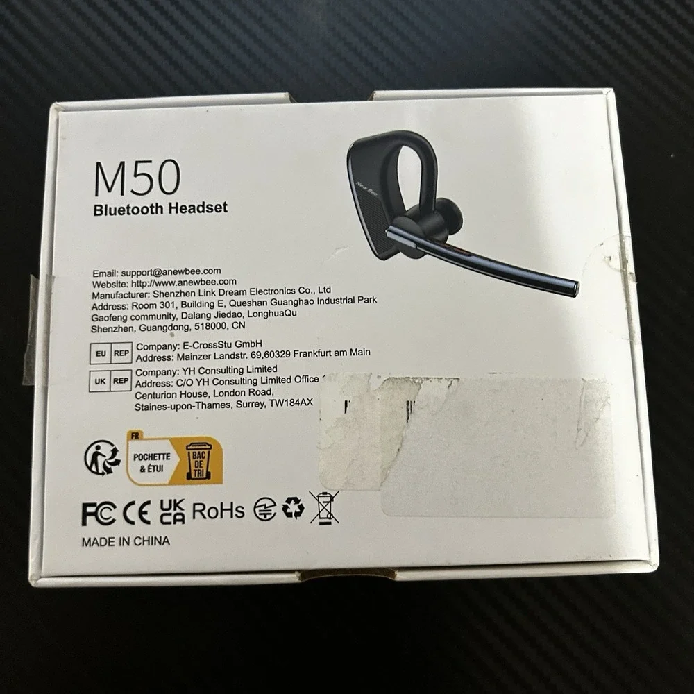 Bluetooth Earpiece Wireless Bluetooth Headset 24Hrs Talktime‎ Model M50